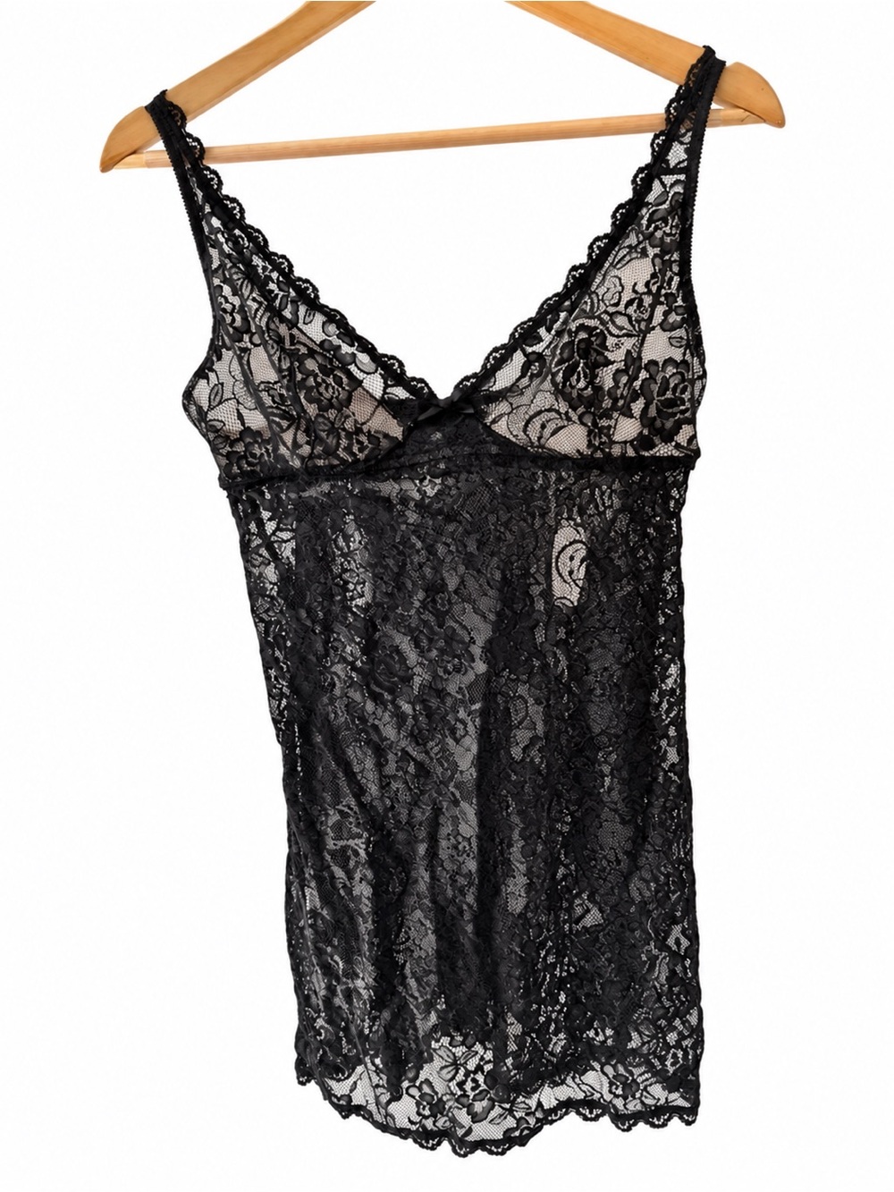 Vintage Victoria’s Secret Black Lace Chemise Slip - Teddy NWT